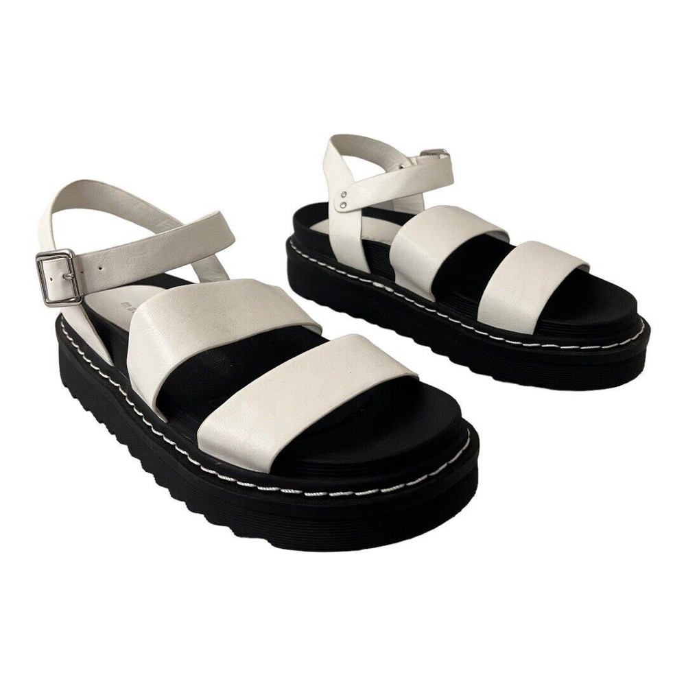 Madden Girl Womens Size 9.5 Doral White Strappy Platform Sandal